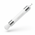 Earbuds cleaning pen with soft bristle tip on white background